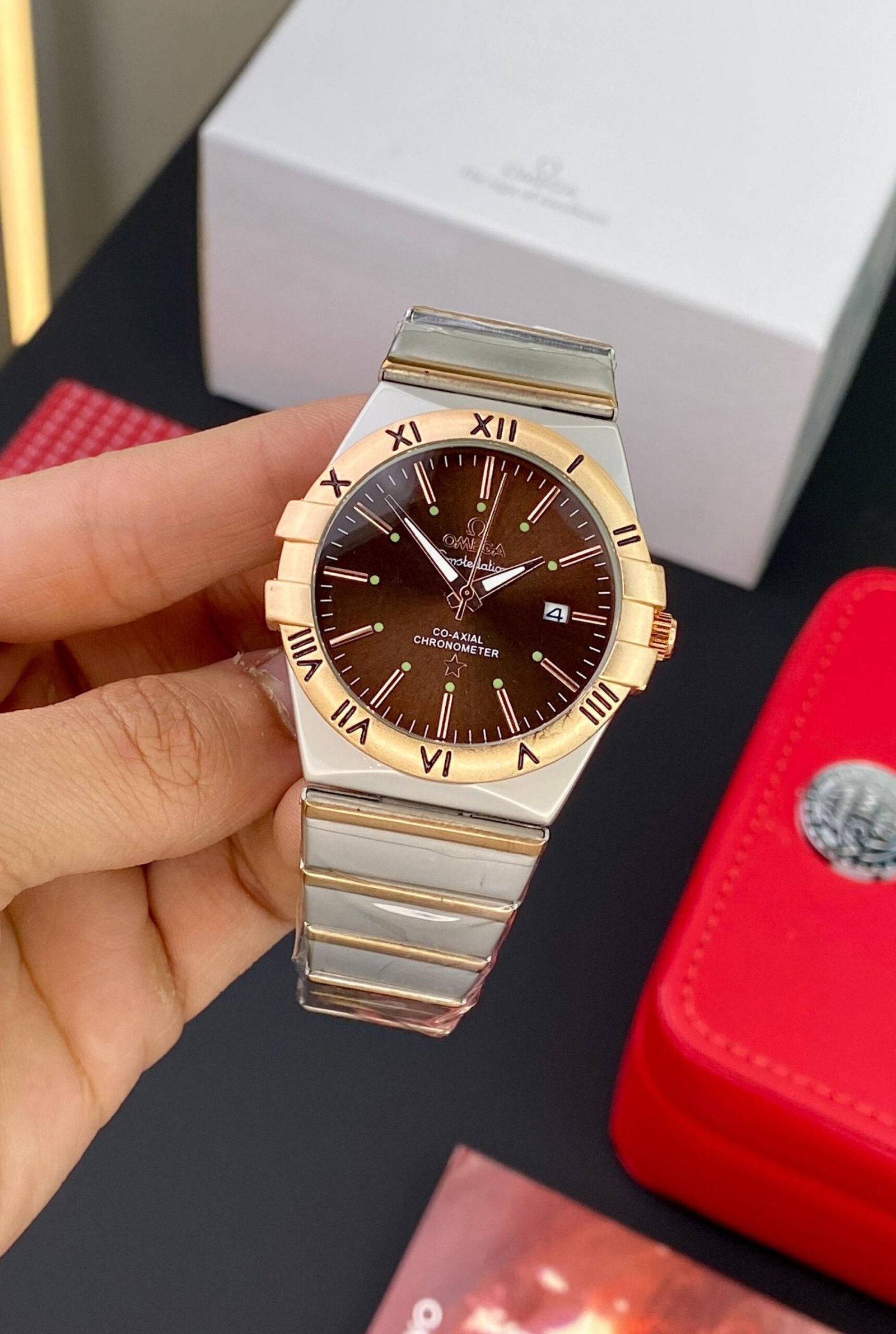 OMEGA CONSTELLATION WATCH FEATURING A STAINLESS STEEL AND GOLD COMBINATION 😍😍💥💥