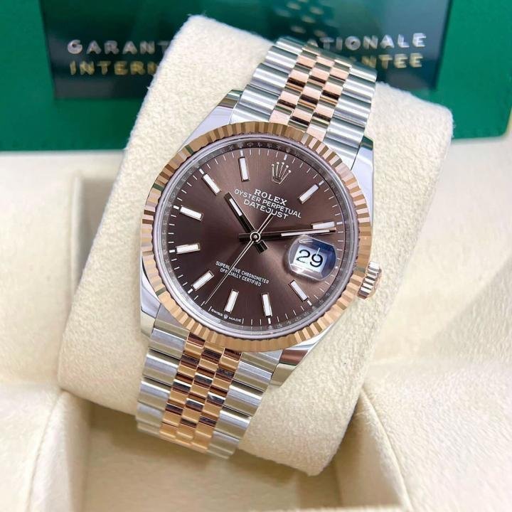 ROLEX DATEJUST [BROWN / ROSE GOLD / SILVER] 0110025