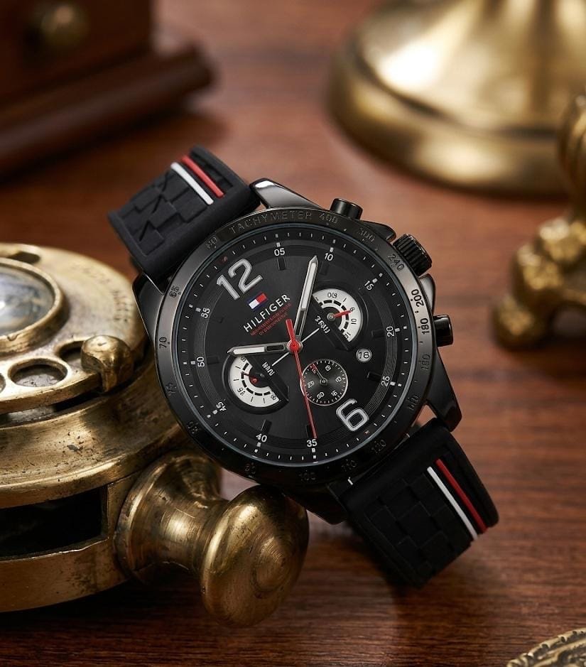 Tommy Hilfiger Decker Full Black Watch – Modern Chronograph Timepiece