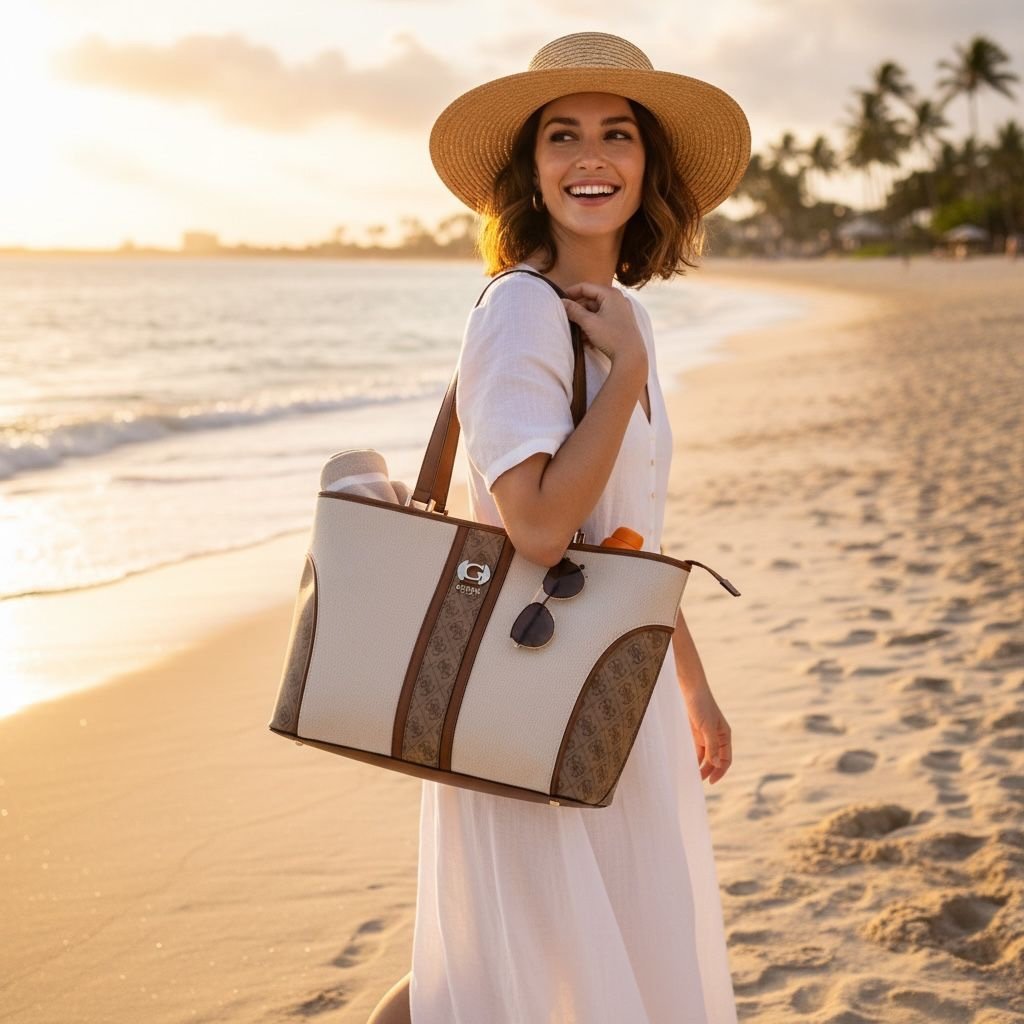 Guess monogram tote bag