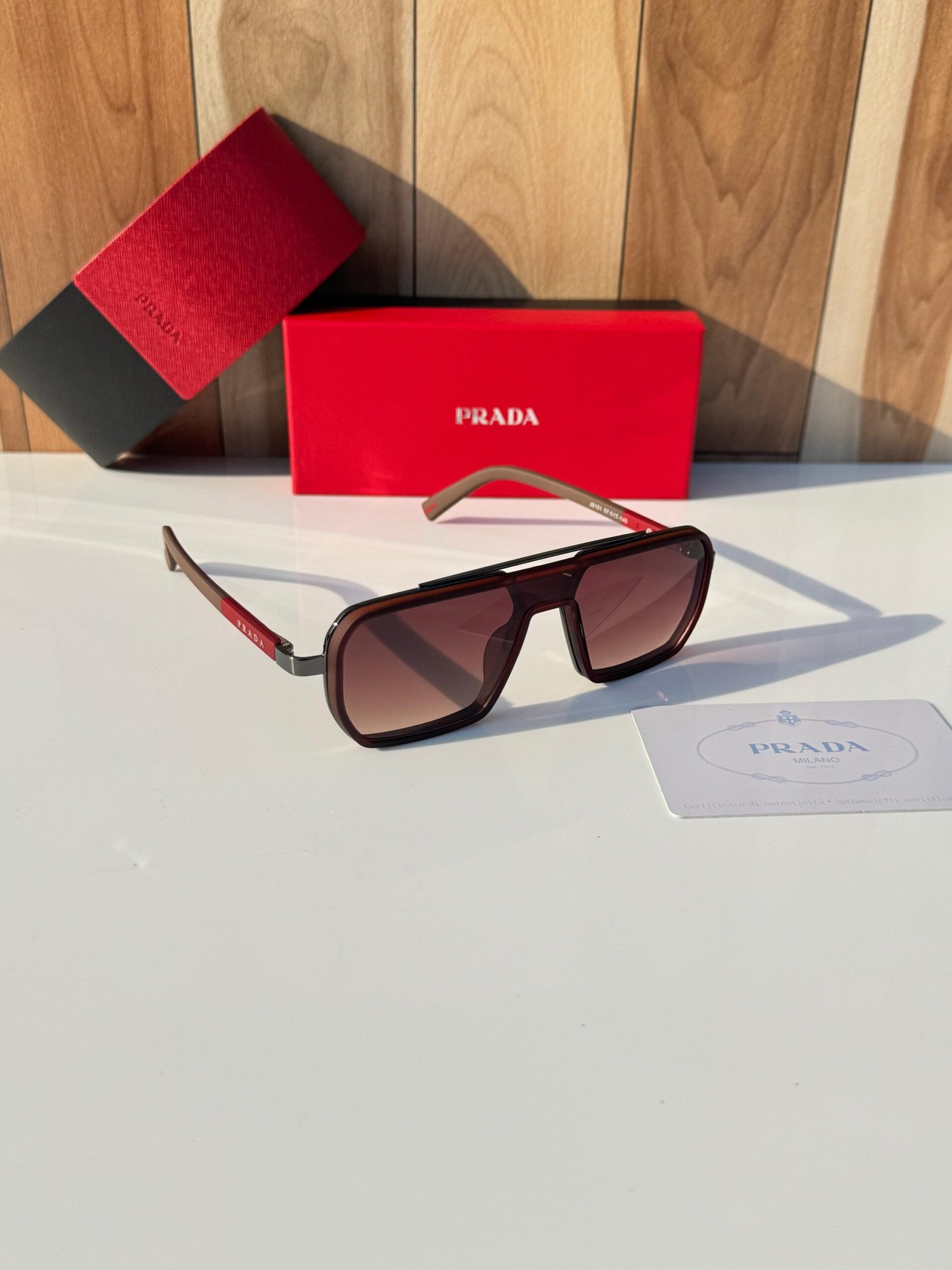 Prada 8151 Brown Sunglasses – Elegant Designer Eyewear