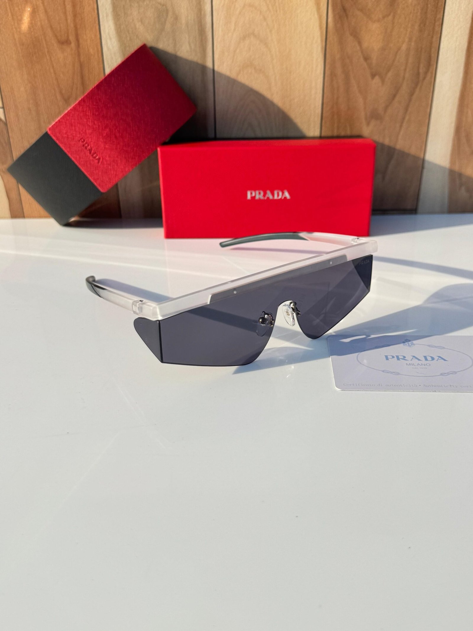Prada 217 White Black Sunglasses – Modern Designer Eyewear