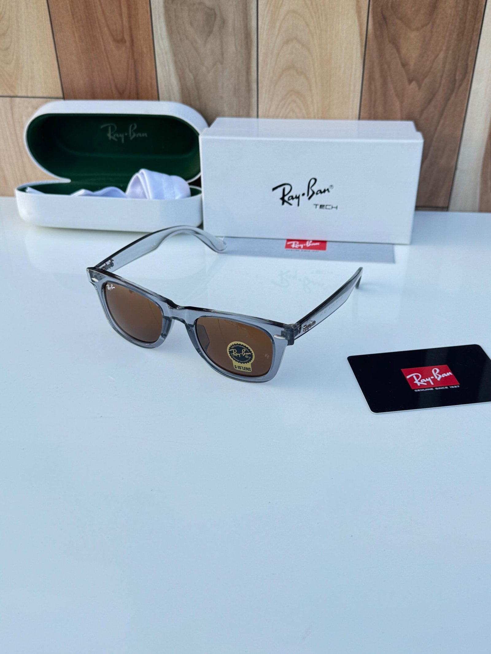 Ray-Ban 2140 Grey Black Sunglasses – Iconic Wayfarer Designer Eyewear