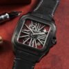 Cartier Santos Skeleton Black – Luxury Open-Worked Timepiece