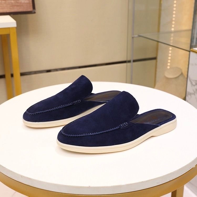 Loro Piana Men’s Summer Walk Loafers – Luxury Suede. (Blue)