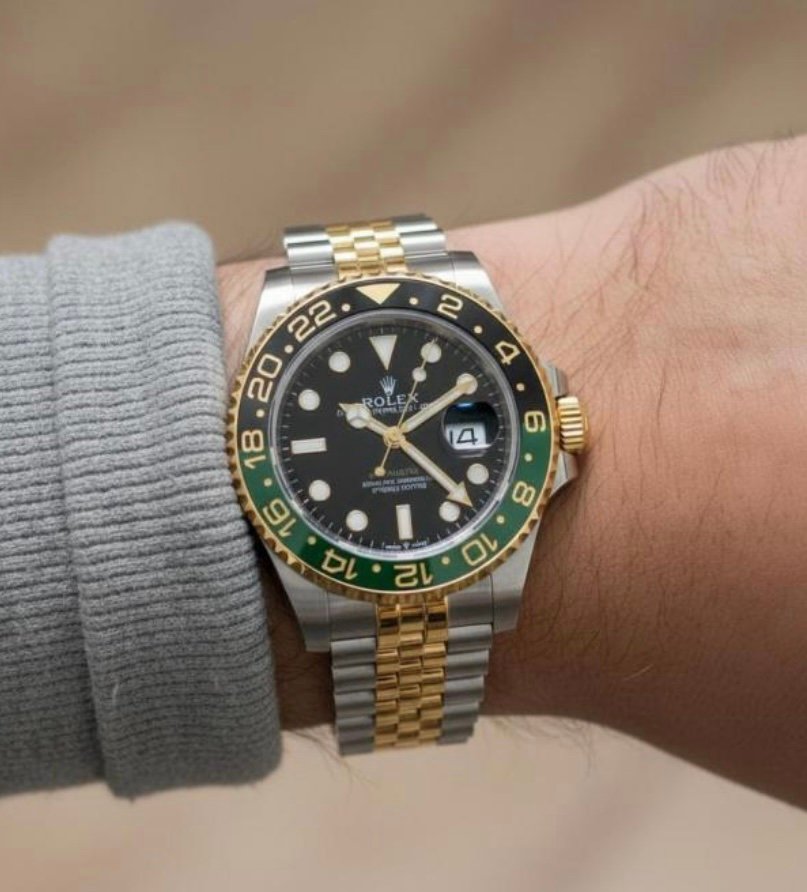 Rolex GMT Master Silver gold (black/green bezel)