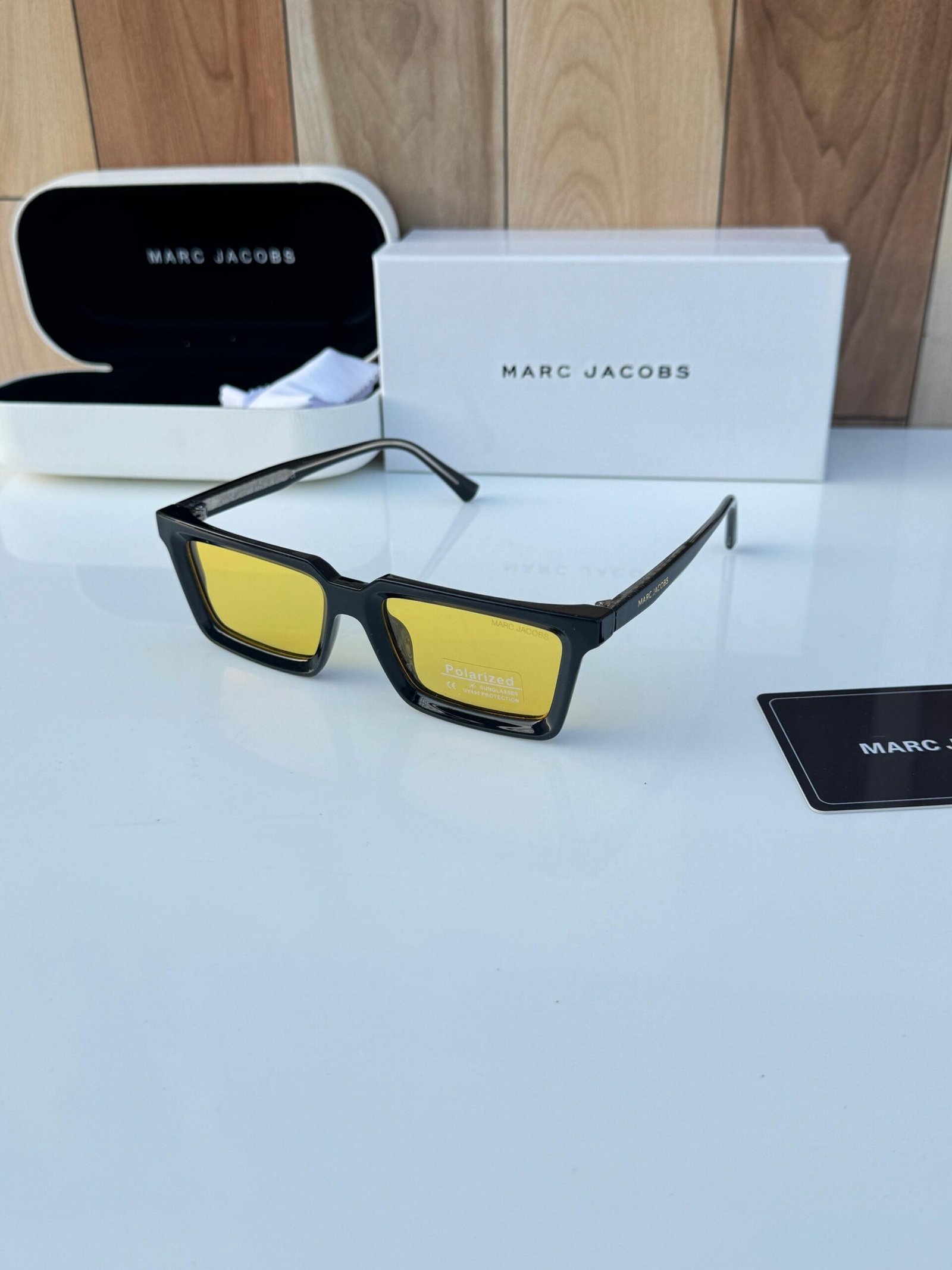 Marc Jacobs Black Yellow Sunglasses – Bold Designer Eyewear