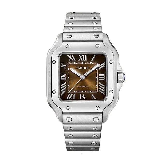 Cartier Santos Automatic – Iconic Luxury Square Watch (BROWN)