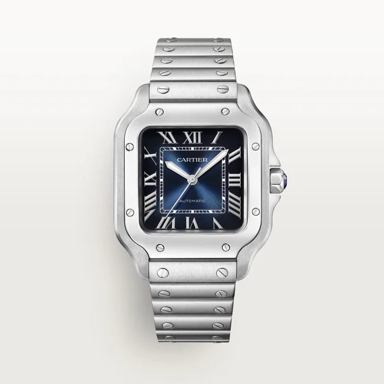 Cartier Santos Automatic – Iconic Luxury Square Watch (BLUE)