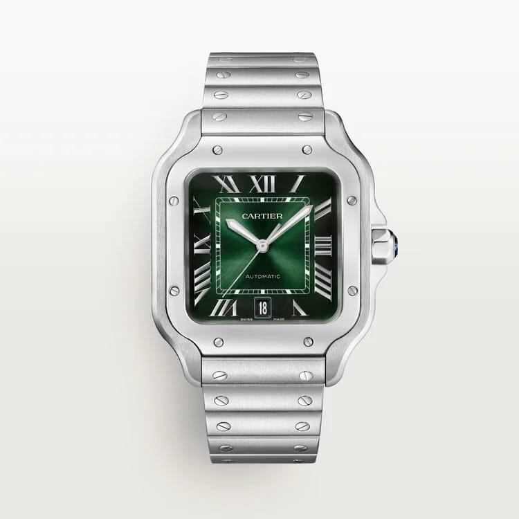 Cartier Santos Automatic – Iconic Luxury Square Watch (GREEN)