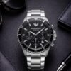 Emporio Armani AR70010 Silver Black – Quartz Chronograph Watch